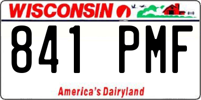 WI license plate 841PMF