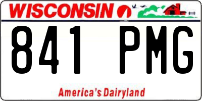 WI license plate 841PMG