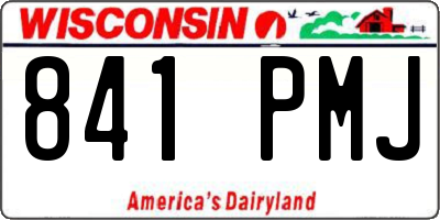 WI license plate 841PMJ