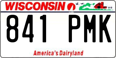 WI license plate 841PMK