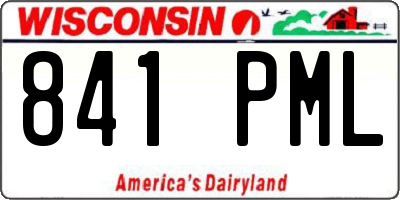 WI license plate 841PML
