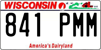 WI license plate 841PMM
