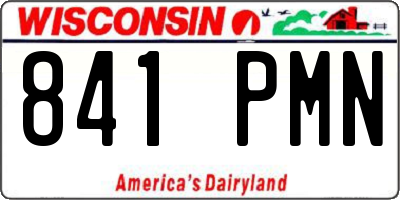 WI license plate 841PMN