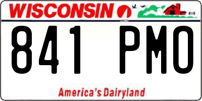 WI license plate 841PMO