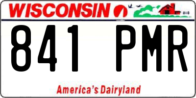 WI license plate 841PMR