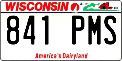 WI license plate 841PMS
