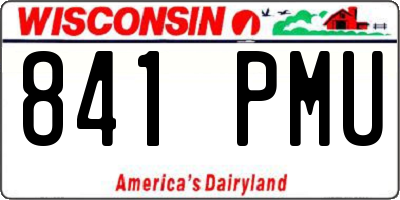 WI license plate 841PMU