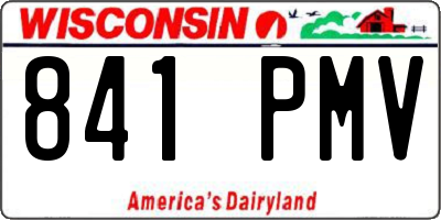WI license plate 841PMV