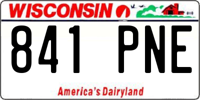 WI license plate 841PNE