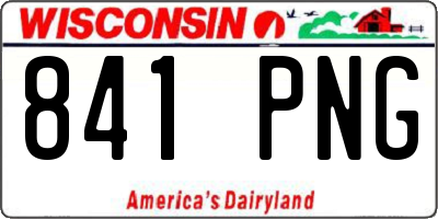 WI license plate 841PNG