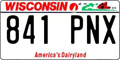 WI license plate 841PNX