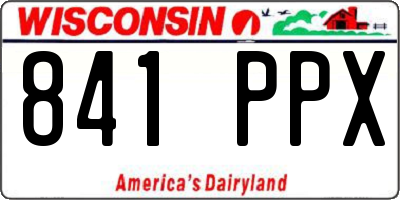 WI license plate 841PPX