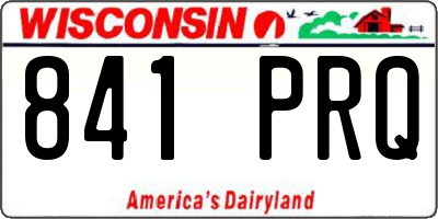 WI license plate 841PRQ