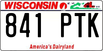 WI license plate 841PTK