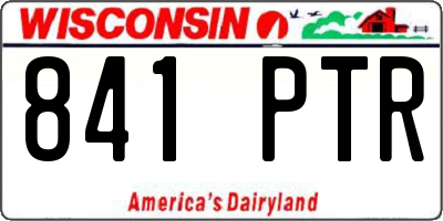 WI license plate 841PTR