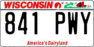 WI license plate 841PWY