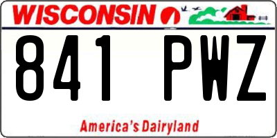 WI license plate 841PWZ