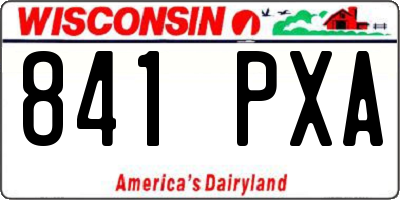 WI license plate 841PXA