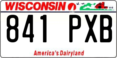 WI license plate 841PXB