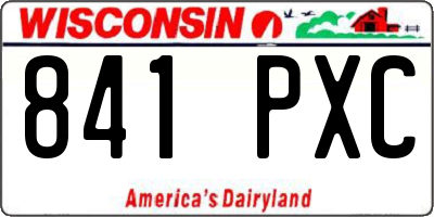 WI license plate 841PXC