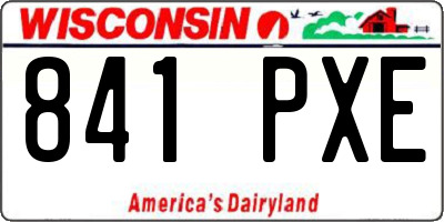 WI license plate 841PXE