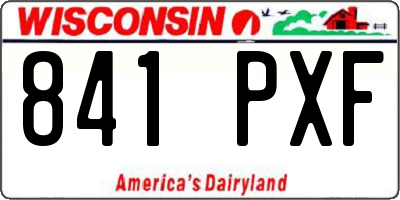 WI license plate 841PXF