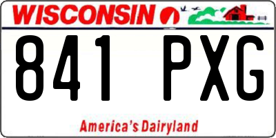WI license plate 841PXG