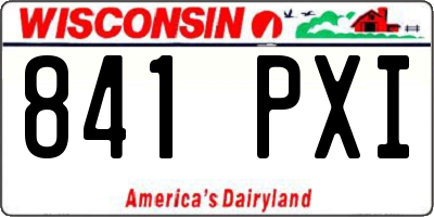WI license plate 841PXI