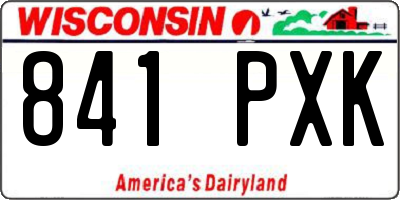 WI license plate 841PXK