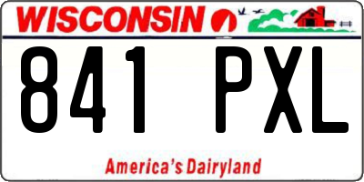 WI license plate 841PXL