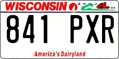 WI license plate 841PXR