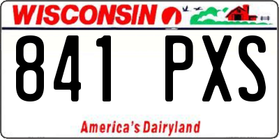 WI license plate 841PXS