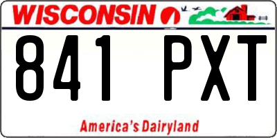 WI license plate 841PXT