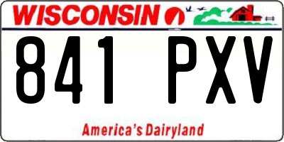 WI license plate 841PXV