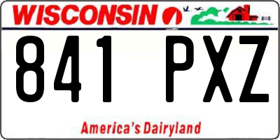 WI license plate 841PXZ