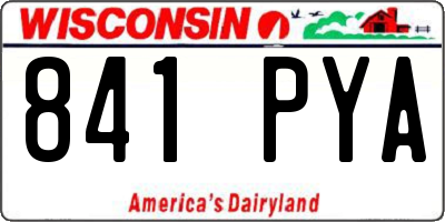 WI license plate 841PYA