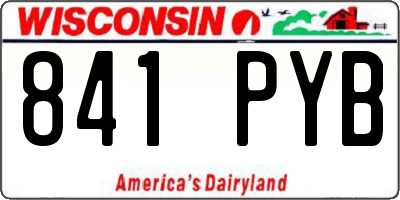 WI license plate 841PYB