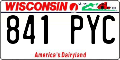 WI license plate 841PYC