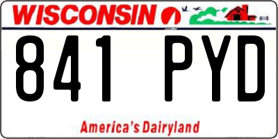 WI license plate 841PYD
