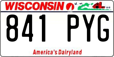 WI license plate 841PYG