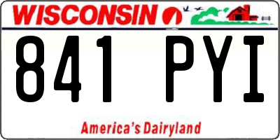 WI license plate 841PYI