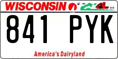 WI license plate 841PYK