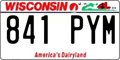 WI license plate 841PYM