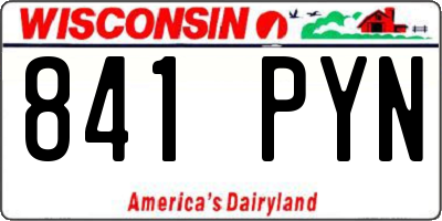 WI license plate 841PYN