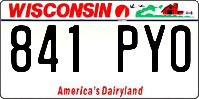 WI license plate 841PYO
