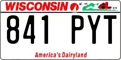 WI license plate 841PYT