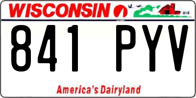 WI license plate 841PYV