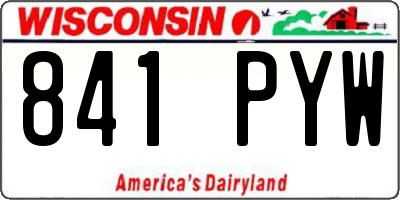 WI license plate 841PYW