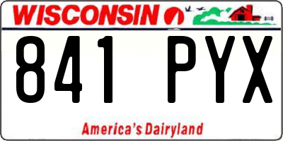 WI license plate 841PYX