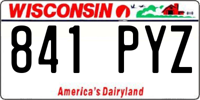WI license plate 841PYZ